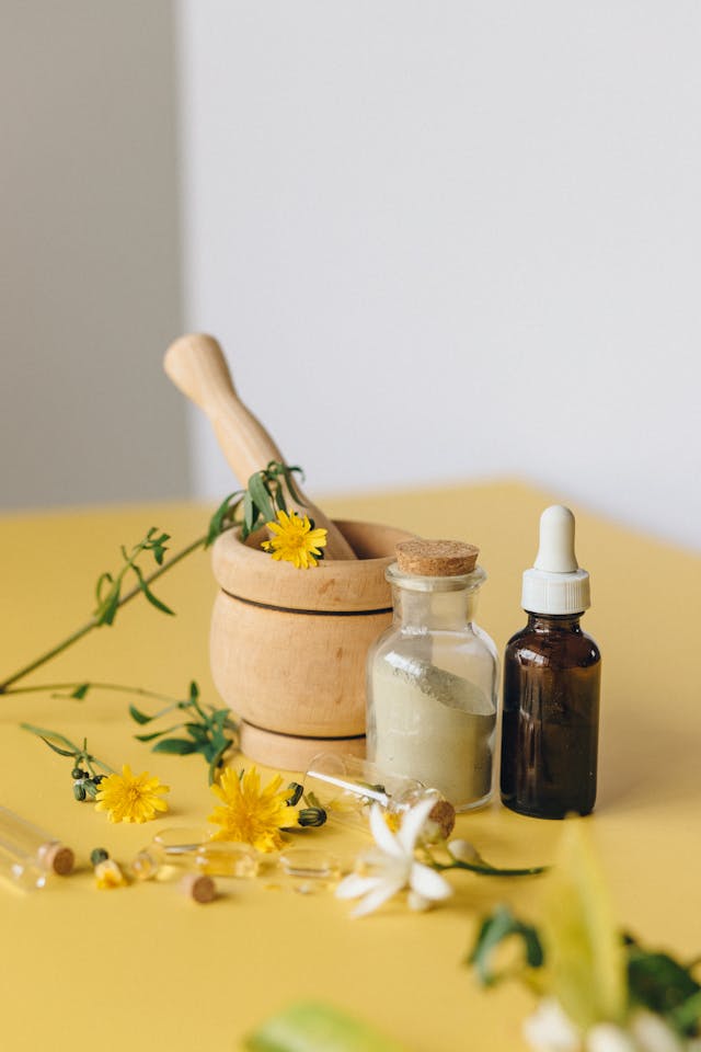 Muestras de productos natrurales de nutrición